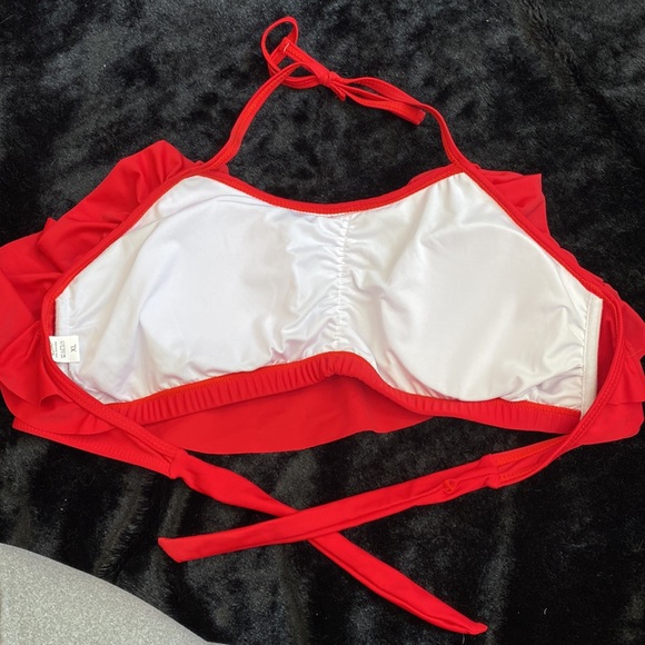 Red Ruffle Bikini Top - Picture 3 of 3